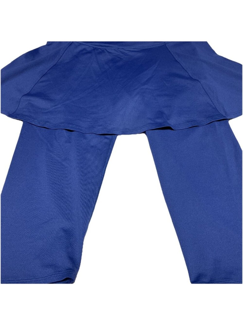 Dona Jo Skirted Capri Leggings Navy Blue Women's Size 3 XL 2-in-1 Skirt Pockets